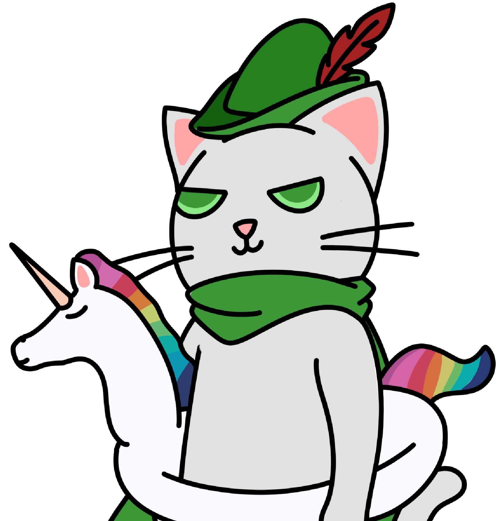 Robbie relaxing on a unicorn float